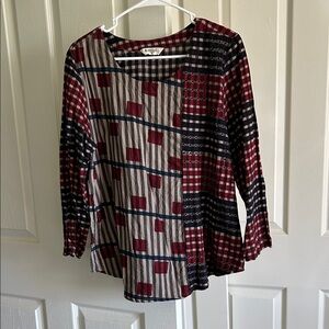 Plaid Patchwork Women's Top - Red and Black